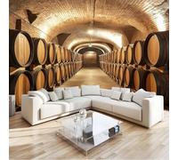 Marrón Fotomurales Decorativos Pared bodega de vinos vintage Papel Pintado 350x256 cm Murales Pared HD Moderno 3D Impresión Del Arte Oficina Tv De Fondo Fotomurales