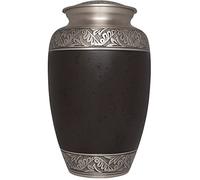 Marrón Funeral urna por Liliane Memorials - Urna para cenizas crematorias para cenizas humanos - hecho a mano en latón - apto para cementerio entierro o Nicho - tamaño grande para restos de adultos de hasta 200 libras - ojaha modelo