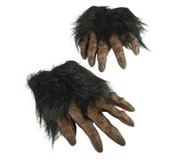 Marrón Hombre Lobo Larp Simio Chimpancé Gorila Hairy Hands Guantes Nuevo De Dres