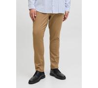 Marrón Hombres Cotton/Elastane Plus Size Pantalones Chinos Corte Regular 44/32 EU