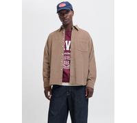 Marrón Hombres Cotton/Organic/Cotton Camisa Corte Oversized XS EU