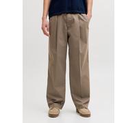 Marrón Hombres Cotton/Polyester Pantalones Clásicos Corte Wide Leg 34/34 EU