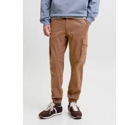Marrón Hombres Cotton/Recycled/Cotton/Elastane Pantalones Cargo Corte Slim 27/30 EU