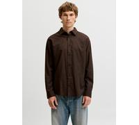 Marrón Hombres Organic/Cotton/Cotton Camisa Corte Regular XS EU