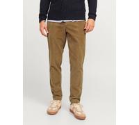 Marrón Hombres Organic/Cotton/Elastane Pantalones Chinos Corte Tapered 31/30 EU