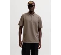Marrón Hombres Recycled/Polyester/Cotton/Elastane Polo Liso S EU