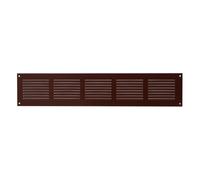 Marrón Metal Ventilación Reja 500mm x 100mm Fly Pantalla Plano Lama Duct Tapa