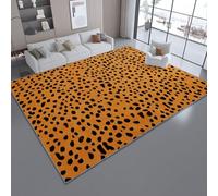 Marrón Negro Alfombra Salon Pelo Corto Suaves, 50 x 80 cm Camuflaje Moda Estampado De Leopardo Textura Dormitorio Alfombras Antideslizante para Interiores Sala de Estar Estudio Habitación Infantil