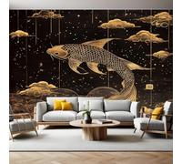 MarróN Oscuro Murales Decorativos Pared Patrón de nube koi china Papel Pintado 450x315 cm Póster Gigante de Pared Tejido no Tejido Papel de Parede Panorámico Dormitorios Salón Hotel Fondo de TV