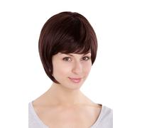Marrón Oscuro Peluca de Mujer Bob Raya Peluca Pelo Corto ca.20 CM 1237-2T33