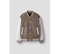 Marrón Universitario Cazadora Bomber