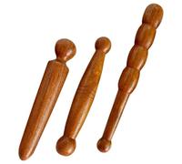Marrón Varillas de Masaje de Pies de Madera 3 Piezas | Herramienta de Puntos de Acupuntura, Varilla de Reflexología Tradicional, para Talones y Planta del Pie Color Aleatorio