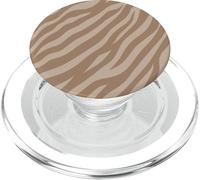 Marrón y Bronceado Zebra Animal Print Rayas Estética Y2K Girly PopSockets PopGrip para MagSafe