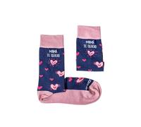 MARRON Y NEGRO - Calcetines Mamá Te Quiero - Fabricado en España - Perfecto Regalo - Divertido - Calcetines Originales - 80% algodón - Para Mujer - Talla de Calcetín 35-40