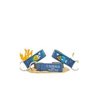 MARRON Y NEGRO - Pack 2 Llaveros Te Quiero Mucho Como La Trucha Al Trucho - Tela en tejido poliéster - Anilla metálica - Impresión fotográfica de calidad - 2cm de ancho x 8,50 de largo.