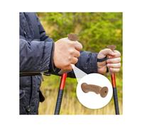 (Marrone chiaro) Kit di 2 manici per bastoni da trekking, impugnatura di ricambio per bastoni da passeggio,
