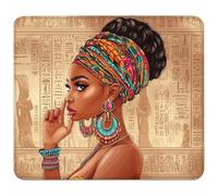 Marrone Tappetino Mouse Piccolo 250x200x3mm, Tappetino Scrivania con Bordo Cucito, Mousepad Impermeabile e Antiscivolo, Pratica e Facile da Pulire, Accessori Gaming, Regalo Uomo, Donne Africane 6-7948