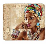 Marrone Tappetino Mouse Piccolo 260x220x3mm, Tappetino Scrivania con Bordo Cucito, Mousepad Impermeabile e Antiscivolo, Pratica e Facile da Pulire, Accessori Gaming, Regalo Uomo, Donne Africane 6-9086