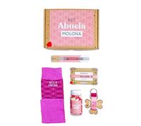 MARRONYNEGRO - Pack regalo Calcetines Abuela Molona - Incluye boli, pulsera, llavero y bote de chuches - 80% algodón - Mujer - Talla de calcetín (35-40).