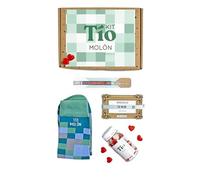 MARRONYNEGRO - Pack regalo Calcetines Tío Molón - Incluye boli, pulsera, llavero y bote de chuches - 80% algodón - Hombre - Talla de calcetín (41-45).