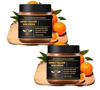 Marroomi Tallow Honey Balm, Tallow and Honey Balm for Face, 100% Organic Whipped Beef Tallows Face Moisturizer with Raw Honeys and Beeswax, Deep Nourishing (2pcs)