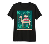 Marroquí Árabe Camello Tour Manta Patrón con Palmeras Viajes Camiseta Premium