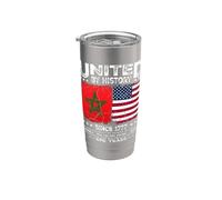 Marruecos América Amistad unida por la historia desde 1777 Vaso térmico de acero inoxidable de doble pared