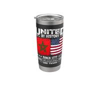 Marruecos América Amistad unida por la historia desde 1777 Vaso térmico de acero inoxidable de doble pared