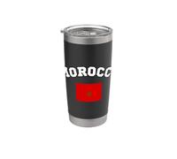 Marruecos Drapeau Maroc Marocain et fièr de l'être Maroc Vaso térmico de acero inoxidable de doble pared
