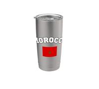 Marruecos Drapeau Maroc Marocain et fièr de l'être Maroc Vaso térmico de acero inoxidable de doble pared