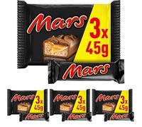 Mars Barrita de Chocolate con Leche, crema de turrón y caramelo, 3 x 45g (Paquete de 4)