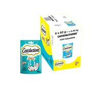 Mars Catisfactions Premios para Gatos, Sabor Salmón (Pack de 6 x 60g)