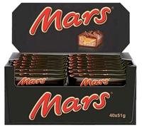 Mars Chocolatina de deliciosa crema de turrón y caramelo recubiertos del más fino Chocolate con Leche (24 x 51g)