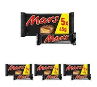 Mars Chocolatina de Deliciosa Crema de Turrón y Caramelo recubiertos del más fino Chocolate con Leche, 5 x 45g (Paquete de 4)