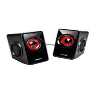 MARSGAMING MS1, altavoces 10W, subwoofer, Jack 3.5mm, Pc/Mac/smartphone/tablet, Negro/Rojo