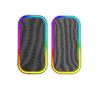 Mars Gaming MS-OM, Altavoces Gaming 20W, Iluminación Dinámica RGB, Altavoces Bluetooth 5.3 + AUX-IN, Caja de Control de Volumen, Chipset DSP Personalizado, Compatibilidad Universal, Negro