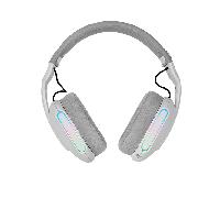 Mars Gaming MHW-Pro, Auriculares Gaming Inalámbricos ARGB Flow, Sonido 3D Envolvente 7.1, Bluetooth 5.3 + 2.4GHz + Jack 3.5mm, Diseño Ergonómico Ultraligero, Micrófono Dual, Multiplataforma, Blanco
