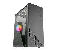 Mars Gaming MC100, Caja Semitorre ATX, Acero Ultraligero, Ventilador FRGB 90mm, Panel CONVECT-Cool, Ventana Lateral, Alta Capacidad Interna, Refrigeración Avanzada, Negro