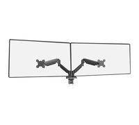 Mars Gaming MARM-PRO2, Soporte para Monitor Dual con Doble Muelle de Gas hasta 27”, Movimiento Articulado 360° y Altura Regulable, Compatible con VESA 75x75 y 100x100, Negro