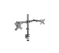 Mars Gaming MARM2 Soporte Dual de Brazo para Monitor 13"-27" VESA 100x100 Máx 8Kg Negro