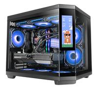 Mars Gaming MC-3TCORELCDM Caja Gaming Micro-ATX, Pantalla IPS de 7,2” Personalizable, Triple Cristal Templado, Estructura Doble Cámara Lateral, Soporte de Refrigeración Líquida hasta 360mm, Negro