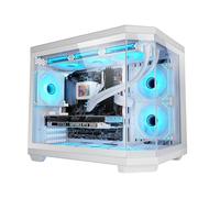 Mars Gaming MC-3TCOREM, Caja Gaming Custom Micro-ATX, Triple Ventana Cristal Templado, Diseño Cámara Dual Lateral, Soporte Refrigeración Líquida 360mm, Gestión Cableado, PC Minitorre, USB-C, Blanco