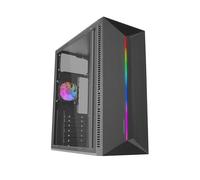 Mars Gaming Mc-blaze Caja Pc Atx Ventilador Frgb 80mm Tira Led Rgb Frontal Negro
