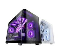 Mars Gaming MC-FUSIONM Caja Gaming Micro-ATX Cristal Templado Continuo Curvo Doble Cámara Blanco