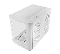 Mars Gaming MC-FUSIONM, Caja Gaming Micro-ATX, Ventana Lateral y Frontal Curvo Cristal Templado Continuo, Minitorre PC Doble Cámara, Soporte Refrigeración Líquida, Espacio Interno Optimizado, Blanco