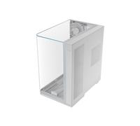 MARS GAMING MC-INFINIO, Caja Gaming ATX, Cristal Templado Curvado Sin Marco, 2x Ventiladores ARGB 120mm, Montaje Vertical de Tarjetas Gráficas, Soporte Refrigeración Líquida hasta 360mm, USB-C, Blanco