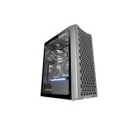 Mars Gaming - MC-iPRO, Caja Profesional ATX, Rejilla Frontal de Malla 3D, Ventana Lateral Cristal Templado, Ventilador - MCIPRO