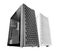 Mars Gaming MC-iPRO, Caja Profesional ATX, Rejilla Frontal de Malla 3D, Ventana Lateral Cristal Templado, Ventilador FDB Ultrasilencioso 12cm, Caja PC con Soporte Refrigeración Líquida, Semitorre PC
