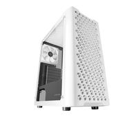 Mars Gaming MC-iPRO, Caja Profesional ATX, Rejilla Frontal de Malla 3D, Ventana Lateral Cristal Templado, Ventilador FDB Ultrasilencioso 12cm, Caja PC con Soporte Refrigeración Líquida, Blanco