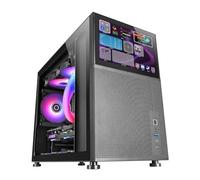 Mars Gaming Mc-lcd Torre Custom Micro-atx Pantalla Lcd Ips 8" Cristal Templado Panel Modular Negro